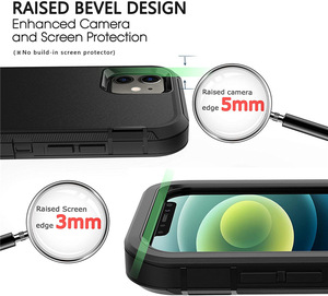 TPU+PC Robot Defender Armor Case ShockProof <strong>Cover</strong> for iPhone 16 15 Pro Max Mini Case - Product Image 4
