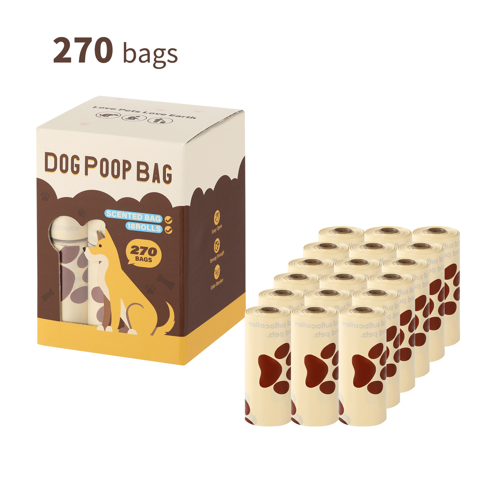 Incienso de leche en caja, 18 rollos.