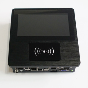 7 pulgadas integrado sin ventilador Industrial Panel táctil capacitiva Pc con Ubuntu construido en RFID y 3G - Product Image 3