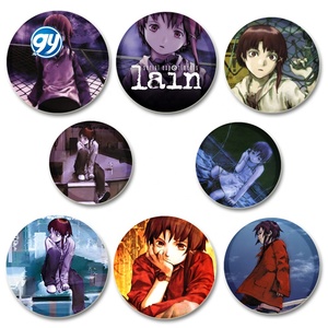 Serien experimente <span class=keywords><strong>Lain</strong></span> Round Cartoon Niedliche Snap-In Brosche für Rucksack Kleidung Zubehör Sammlung Abzeichen Dekoration Anime Pin - Product Image 4
