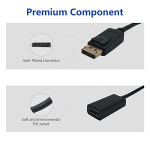 用于显示器的ABS DP电脑到电视连接器显示端口数字AV适配器 - Product Image 2