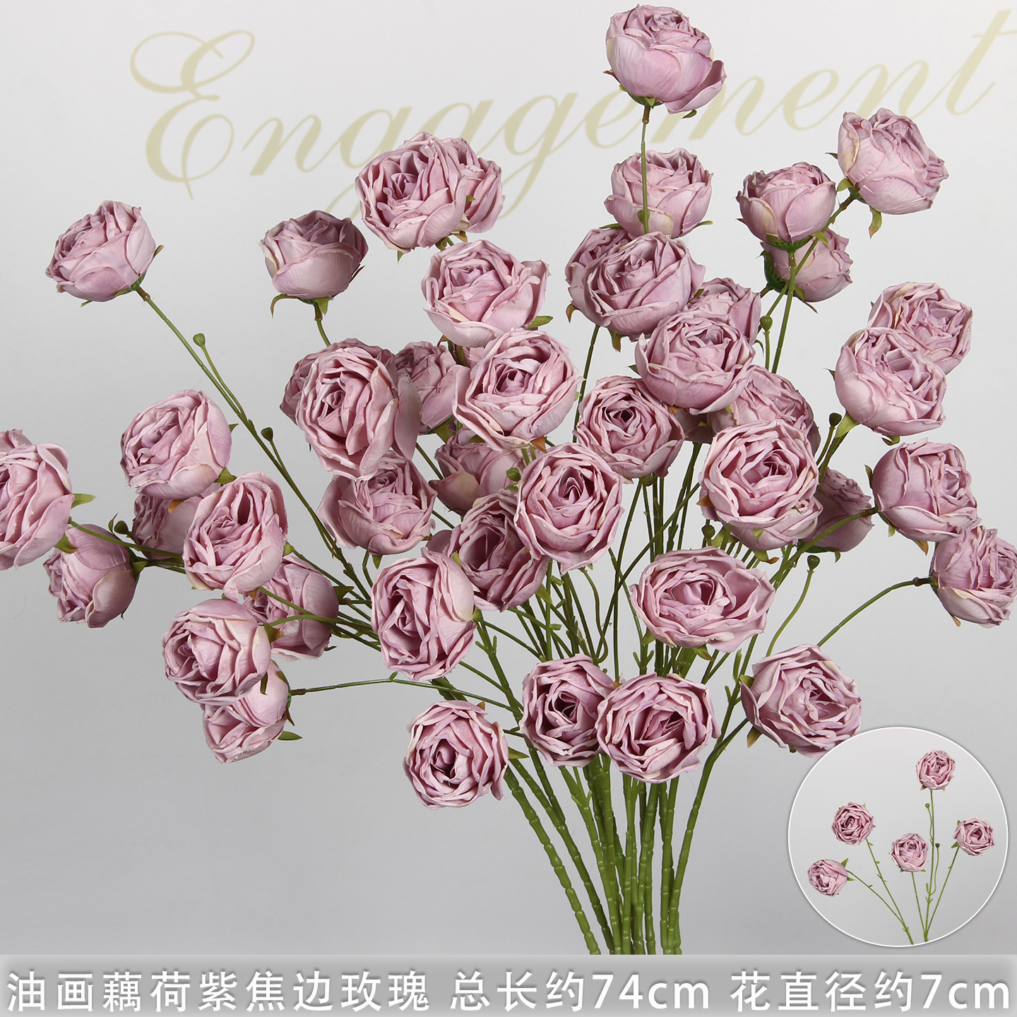 Peinture à l'huile, mauve, pinceau rose à bords brûlés 5 pièces