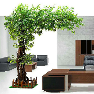 Simüle Banyan & Mango ağacı büyük yapay yeşil bitki tasarım otel süslemeleri için büyük yapay Banyan yapay ağaç - Product Image 5