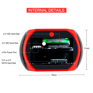 All in 1 HDD Docking Card Reader HUB USB 2.0 <strong>2.5</strong>&quot; 3.5&quot; IDE SATA External 4TB <strong>Hard</strong> Disk <strong>Drive</strong> Box HDD Docking Station <strong>Raid</strong> 1 - Product Image 6