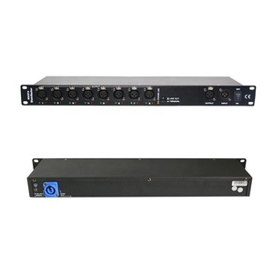 Eight-<strong>Way</strong> Distributor <strong>8</strong>-Channel Output <strong>DMX</strong> 512 Signal Stage Light Splitter Amplifier with Remote <strong>Control</strong> - Product Image 1