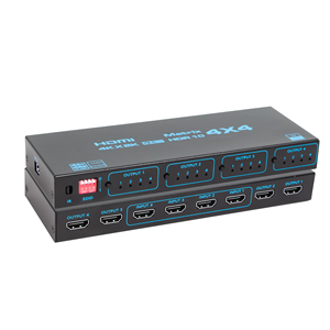 EDID-Caja separadora de interruptores HDMI2.0b, 4K, HDMI, matriz 4x4, 4 en 4, Out, con mando a distancia