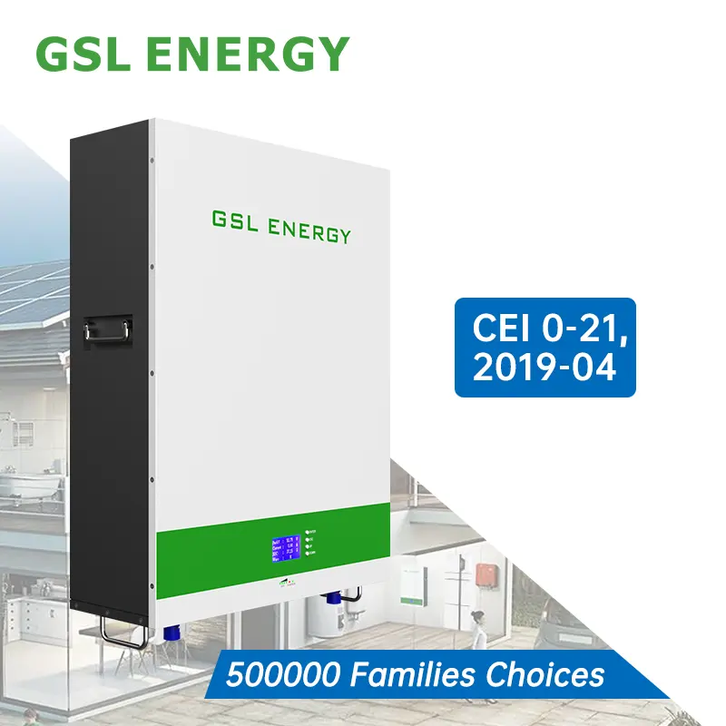 GSL Energy powerwall ชุดแบตเตอรี่12V 10Kwh 5Kwh 48V 200ah LiFePO4เก็บพลังงาน Lifepo4 LiFePO4เก็บแบตเตอรี่ลิเธียม10 kWh