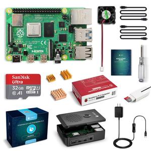 Presa di fabbrica Raspberry Pi 4 Starter Kit completo con Pi 4 modello B 4GB RAM Board 32GB Micro SD Card Noobs precaricati