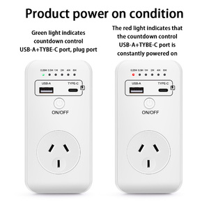AU Plug New Smart presa di temporizzazione Controller automatico spegnimento programmabile conto alla rovescia interruttore con USB Type-C - Product Image 6