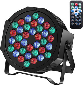 DJ ışıkları 36 LED RGB aydınlatma 9 modları DMX ses aktif sahne spot led Par ışıkları uzaktan kumanda ile - Product Image 1