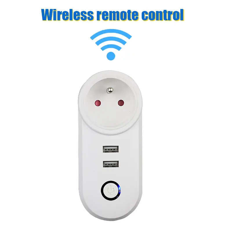 Wonplug Wifi sans fil US UK EU Swiss Tuya APP télécommande 16a prise de compteur d'énergie avec 2 ports usb prises intelligentes Alexa Google