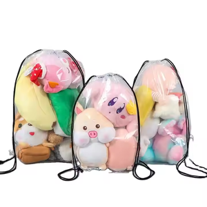 定制彩色尺寸标志背包购物袋LDPE HDPE背包拉绳袋 - Product Image 3
