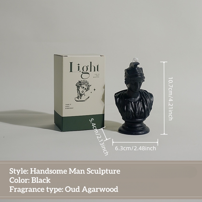 Estilo negro: escultura de hombre guapo