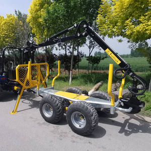 CE Approved!! Forestry <strong>Machinery</strong> Log Loader Trailers with Crane/<strong>timber</strong> <strong>Loading</strong> Trailer - Product Image 1