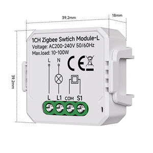 YiHiOO 10A 1 Channel Smart Switch Module Tuya Smart Life App <strong>Zigbee</strong> Smart Relay Switch Module <strong>Zigbee</strong> Smart Switch <strong>Controller</strong> - Product Image 4
