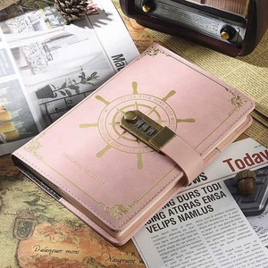 A5 Password <strong>Notebook</strong> Retro Diary <strong>with</strong> <strong>Lock</strong> Thickened Creative School Student <strong>Notepad</strong> Stationery Book Journals - Product Image 5