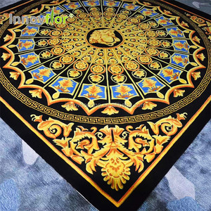 Sang Trọng Len Trung Quốc Handmade Thảm Công Nghiệp Gạch Thảm Màu Xanh Lót Đầy Màu Sắc Nhà Thảm Gạch Cho Phòng Khách - Product Image 2