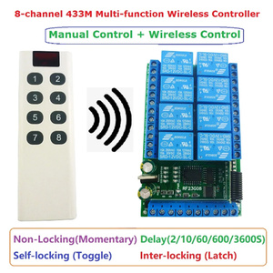 433M Funk-Wireless-Controller EV1527 Lerncode-Kit DC 5V/12V/24V 8CH OOK RC Fernsteuerung Griff-Relay-Board - Product Image 6