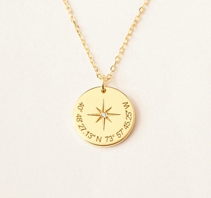 Thép Không Gỉ Tùy Chỉnh Món Quà Tốt Nghiệp Cá Nhân La Bàn Phối Hợp Vòng Cổ Với Zircon Có Ý Nghĩa Của Mẹ Món Quà Ngày - Product Image 2