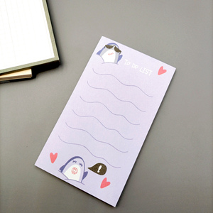 Bloc de notas personalizado de alta calidad, bonito diseño de línea Horizontal, blocs de notas extraíbles de papel compensado grueso para uso en la Oficina y la escuela - Product Image 1