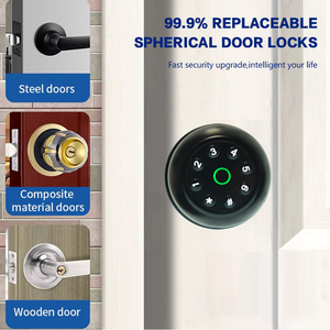 Deftun Security Electric Digital Password <strong>Key</strong> Tuya App <strong>Blue</strong>-tooth Smart Knob Door <strong>Lock</strong> - Product Image 4
