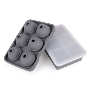 Macalan-moldes para Hacer bolas de hielo, moldes de esféricos redondos transparentes para Whisky, 6 cavidades, herramientas de helado de silicona, logotipo personalizado, 206G - Product Image 1