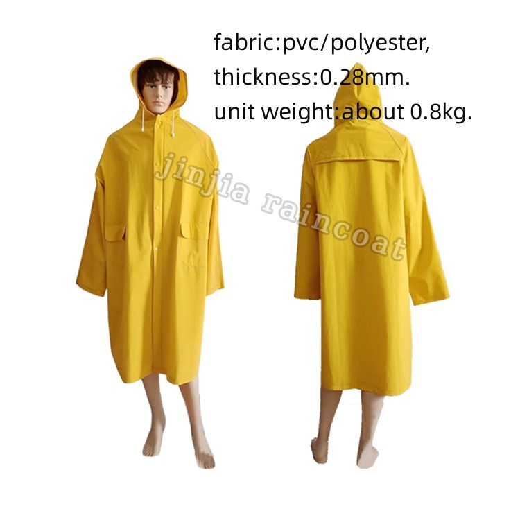 imperméable long jaune 0,28 mm
