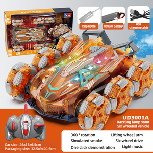 LTA-2024 çocuk Rc oyuncaklar 6 tekerlekler çift yan Rc dublör sprey araba radyo kontrol oyuncak sürüklenme araba ışık ve müzik ile - Product Image 5