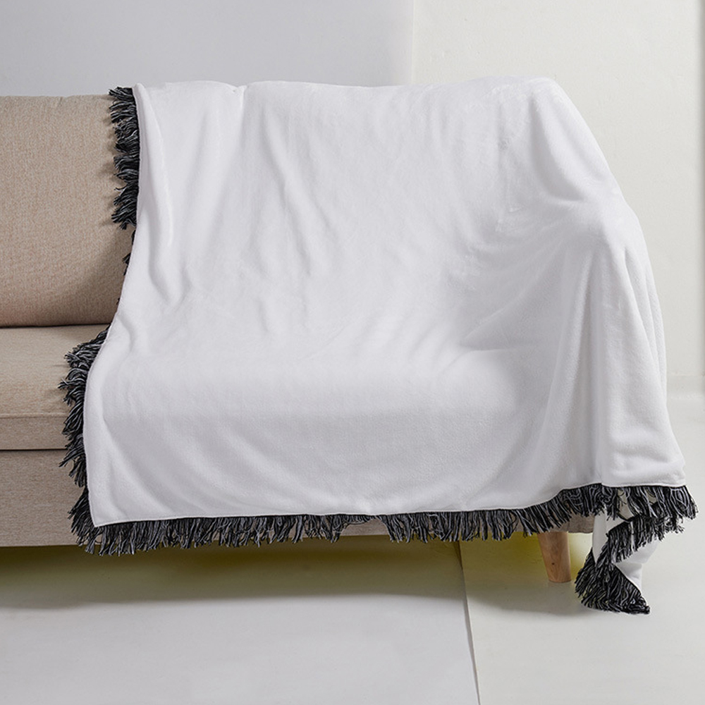 white with black lace 125*150cm