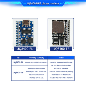 JQ8400-FL-4M USB <strong>Programable</strong> MP3 Voice Player Module with 3W Amplifier <strong>UART</strong> Control One-Line Serial/TTL Control 4M - Product Image 2