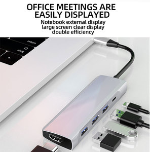 5in1 USB 3.0 Hub Ultra ince veri USB Splitter hdmi hub ile 3USB3.0 + PD + 4K HDMI kitap Laptop için yüzey PS4 sürücü Flash sürücü - Product Image 5