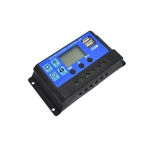 60A/50A/40A/30A/20A/10Aソーラー充電器コントローラー12V24V自動PWMコントローラーLCDディスプレイ5VデュアルUSB出力コントローラー - Product Image 5