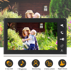 Videoportero con cable, sistema de intercomunicación para apartamento, Monitor a Color de 7 pulgadas y cámara HD, visión nocturna para el hogar - Product Image 6