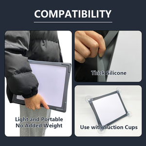Temizle polistiren çift taraflı akrilik işaret tutucu emme cam kupa montaj pencere çerçevesi vitrin rafı kabuk durumda tipi - Product Image 4
