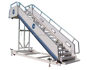 Escaleras de pasajeros de aeropuerto de empuje manual para equipos de manejo de pasajeros de aviones - Product Image 1
