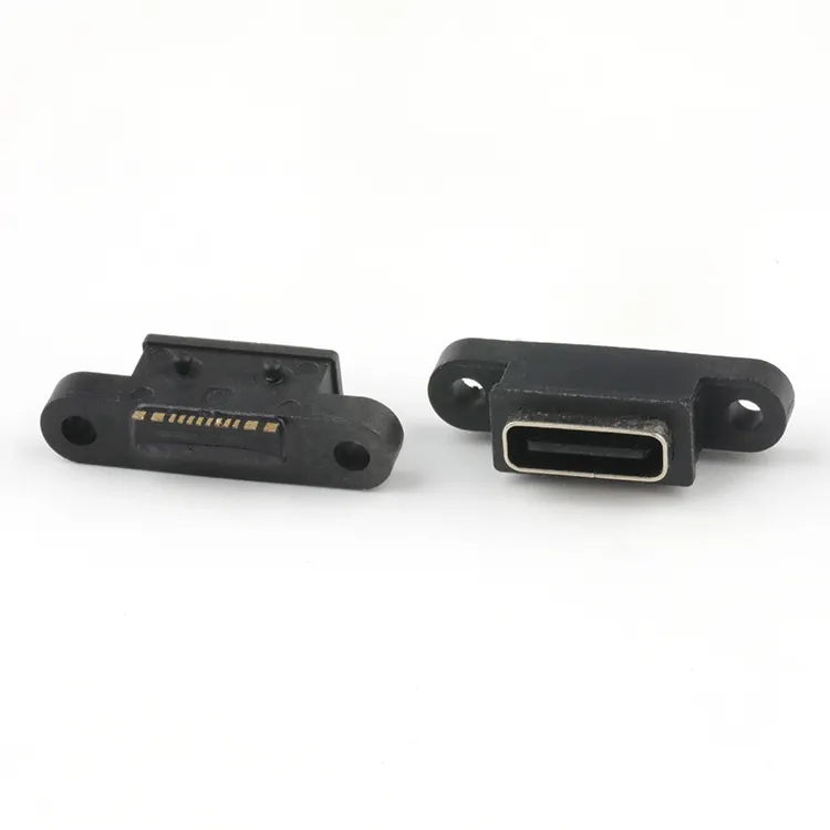 16P IP68 USB Tipe C Konektor SMT Perempuan Tahan Air USB Tipe C UNTUK PCB