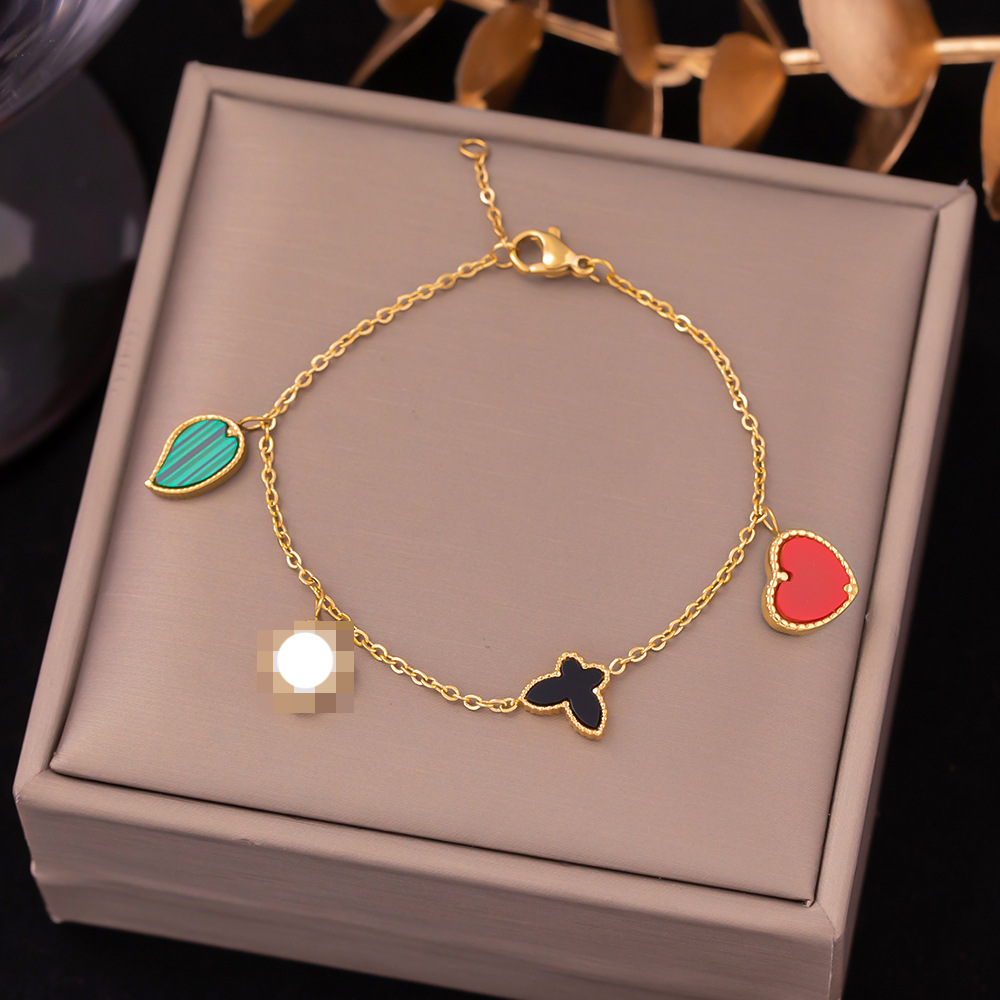 Sl147 four-shaped four-color gold