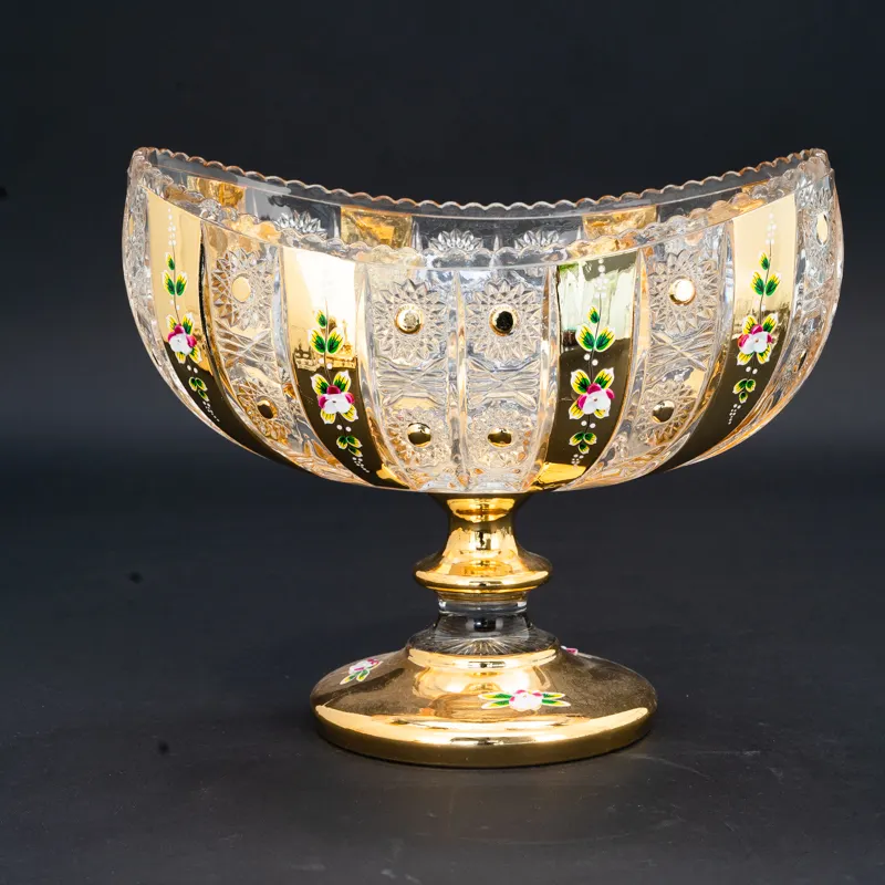 GOLDEN PAINTING GLASS BOWL