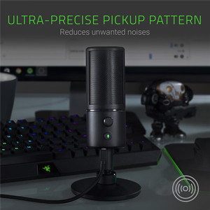 Razer Seiren X sihirli ses stüdyo mikrofonu pembe L oyunu canlı Usb kayıt kondenser Razer Seiren X oyun mikrofon