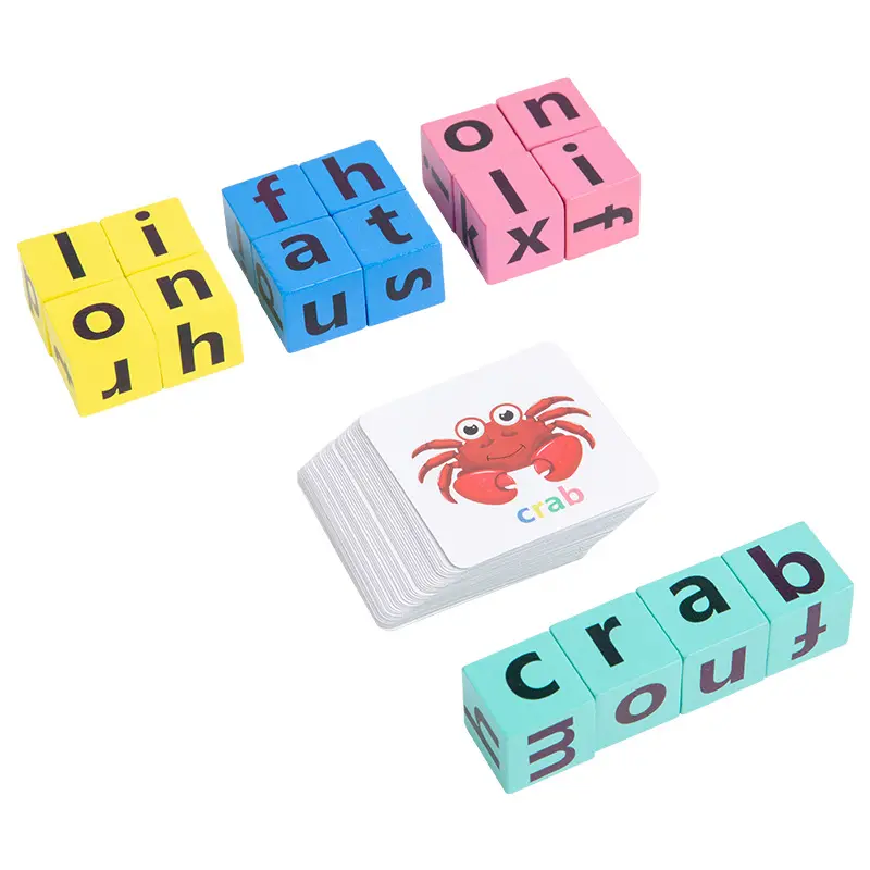 Puzzle di parole incrociate 2023 nuovo gioco di lettere abbinate carte Premium alfabeto Sight Words ABC Letters Recognition Games for Kids