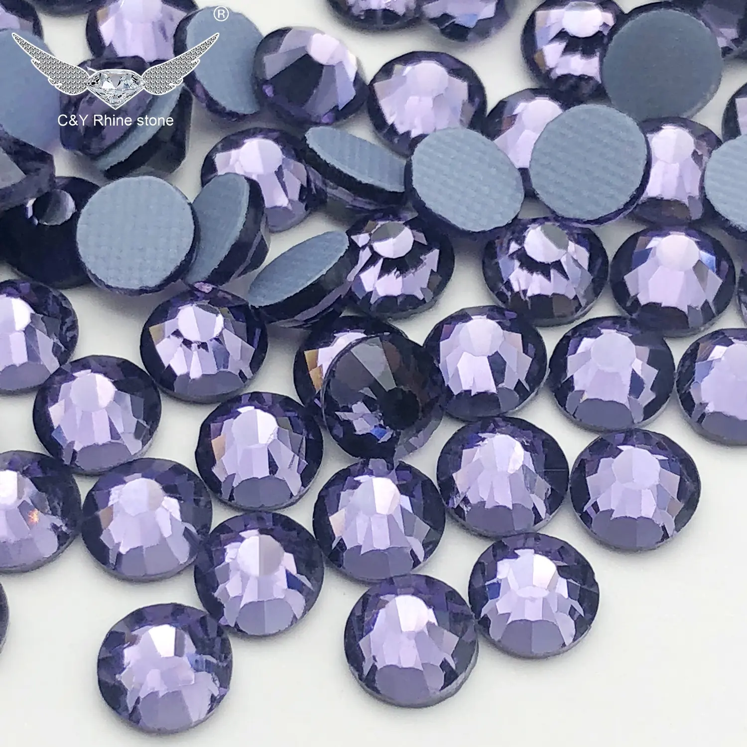 CY Tanzanite FlatBack HotFix Crystal Garment Decoration strass In Builk per il matrimonio