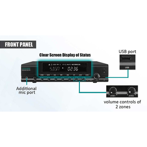 High Quality Integrated Power Mixer Amplifier with Aux/<strong>Mic</strong>/USB/Bluetooth/Paging - Product Image 6