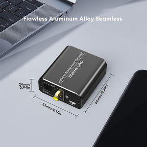 Amplificador convertidor de Audio Digital a analógico de 3,5mm DAC SPDIF óptico a adaptador de Audio estéreo Digital a analógico de 3,5mm Audio R/L