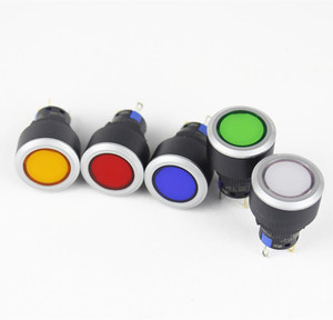 22mm impermeabile IP65 illuminato momentaneo interruttore a pulsante ultrasottile spento con interruttore luce quadrata lampada a <span class=keywords><strong>LED</strong></span>