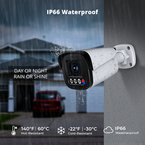 Veezoom Fábrica al por mayor 8MP POE IP CCTV Cámara Luz dual (Rojo-Azul) con HD Micrófono incorporado y función de alarma de sensor CMOS - Product Image 4