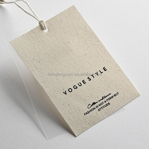 Etiqueta colgante de ropa personalizada con logotipo en relieve de cuerda, lámina de oro, impresión UV, etiqueta colgante de papel de cartón para ropa - Product Image 2