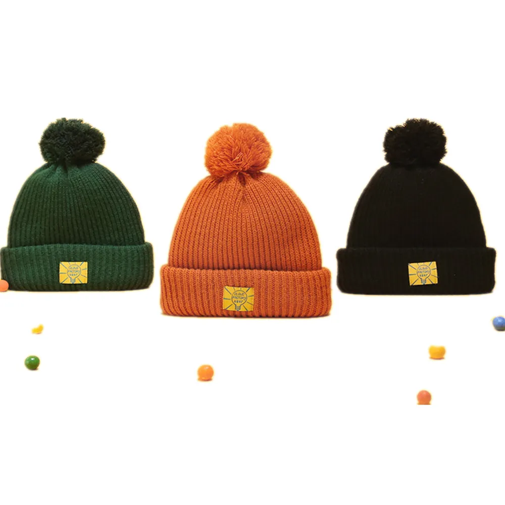 Chapéus de inverno com bola na parte superior/chapéu de inverno personalizado/gorro em branco com bola