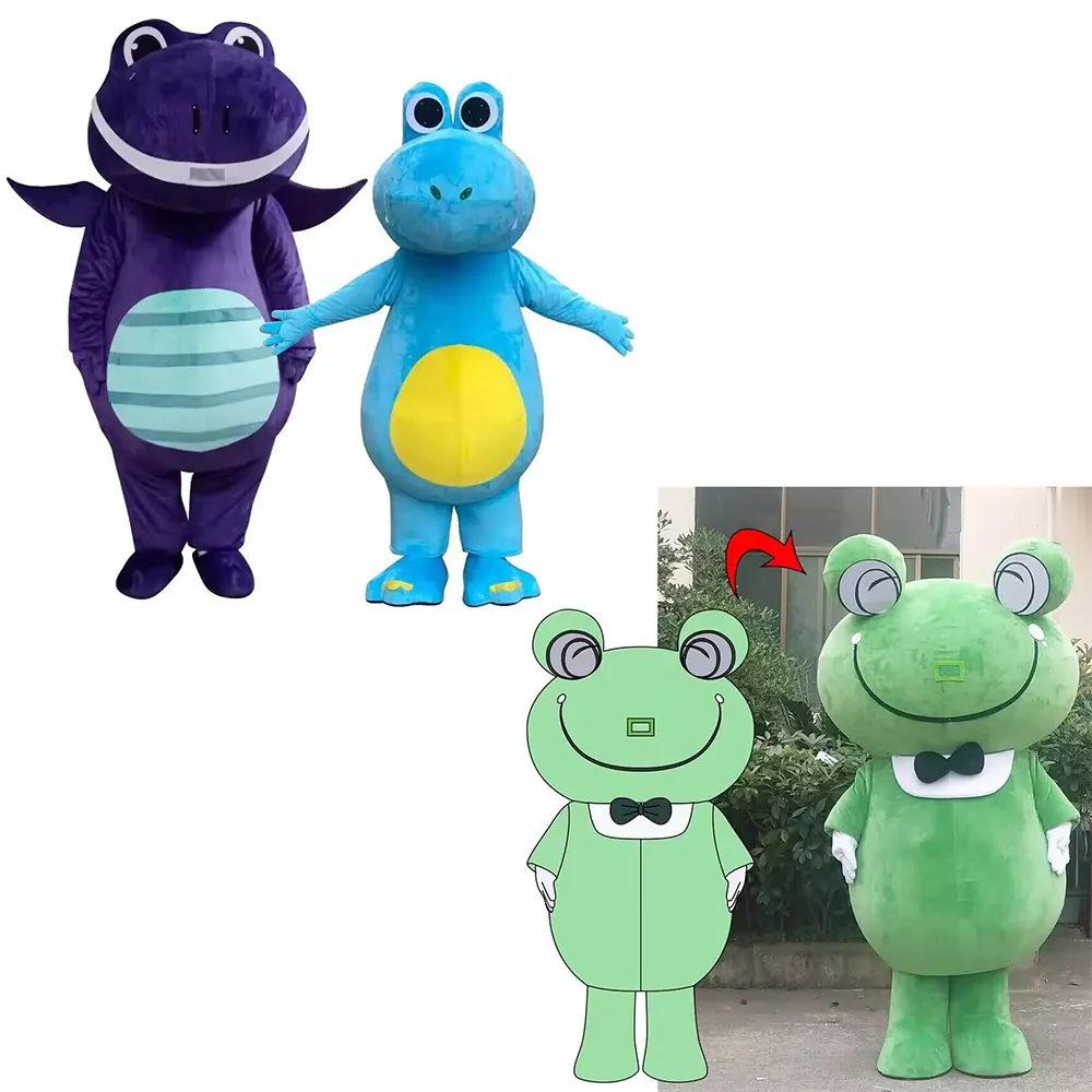 OEM Cosplay Big Eyes Frog Party Mascot Costume mascotte rana cartone animato adulto personalizzato