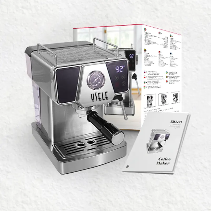 Máquina de café expreso 2 setustu ocak makinesis, crema de leche de sabor intenso, sin lioncini, caffe, espersso