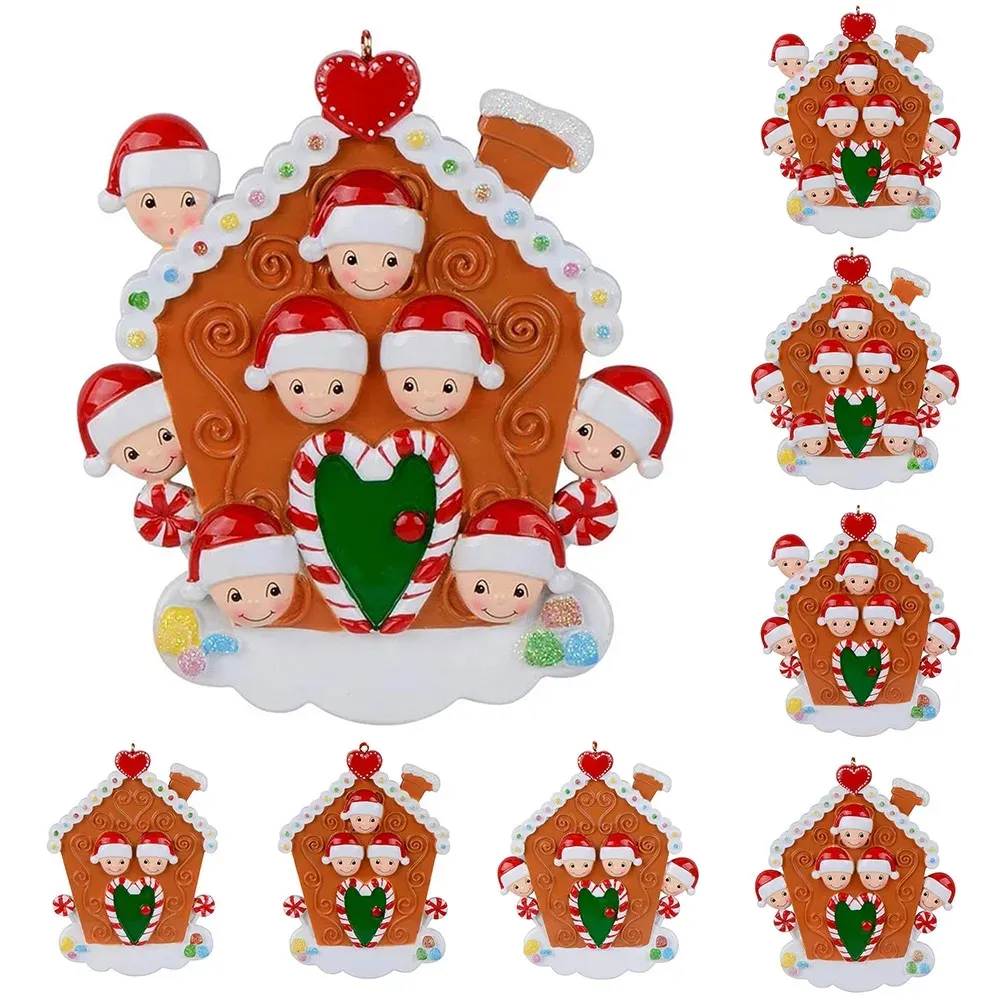 Natal Família Pingente Feliz Natal Decorações Para Casa Navidad 2023 Árvore De Natal Ornamento Pendurado Ano Novo 2024